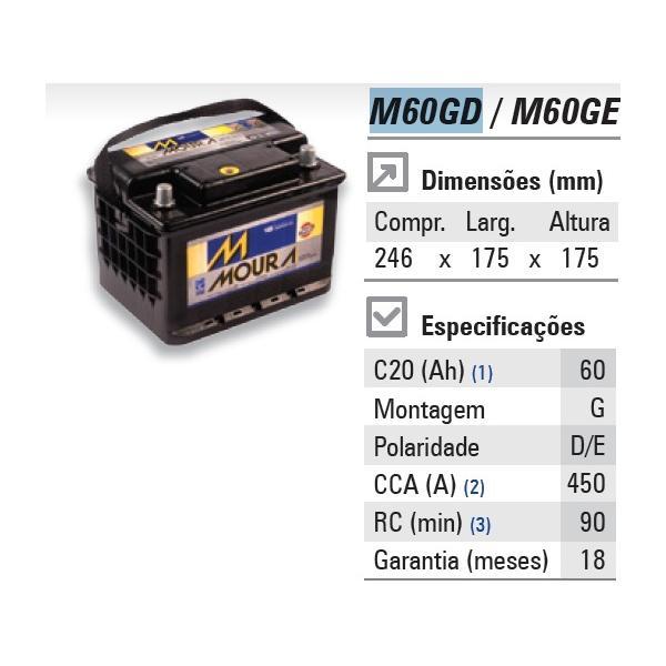 Bateria Moura 60ah original Bateria Moura 60ah original