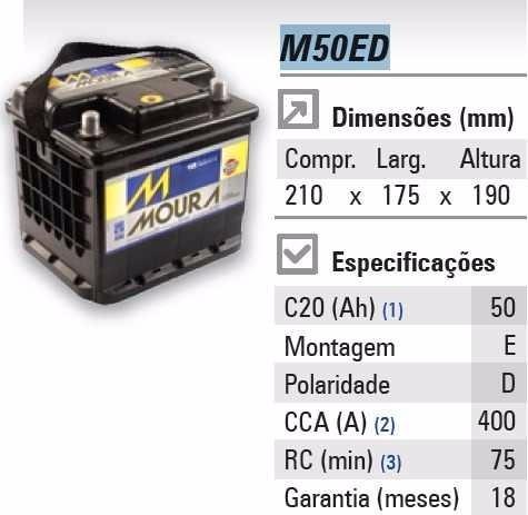 Moura 50ah corolla etios